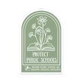 Green Protect Public Schools Sticker — Floral Book Advocacy Kiss-Cut Sticker