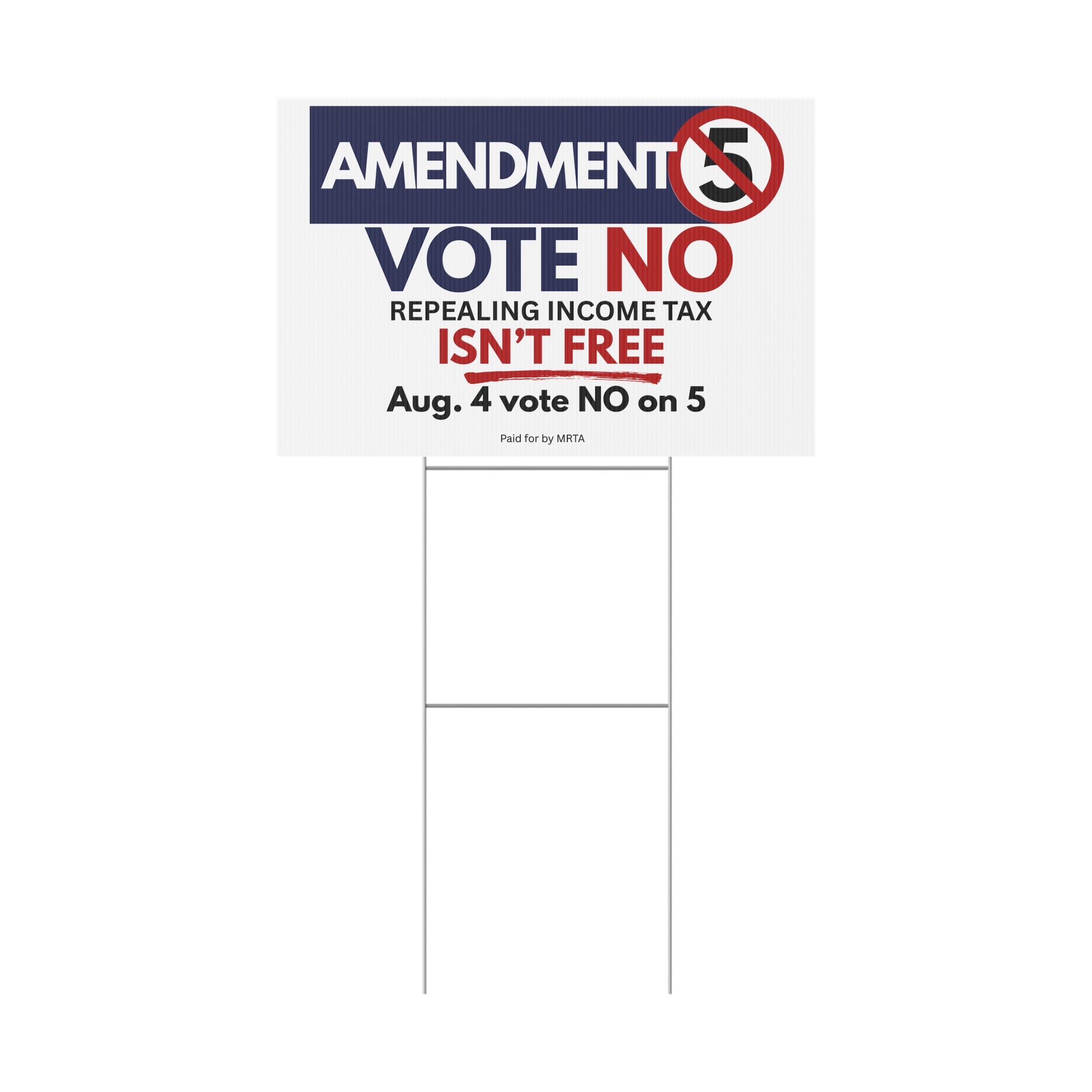 Vote NO on 5 Yard Sign