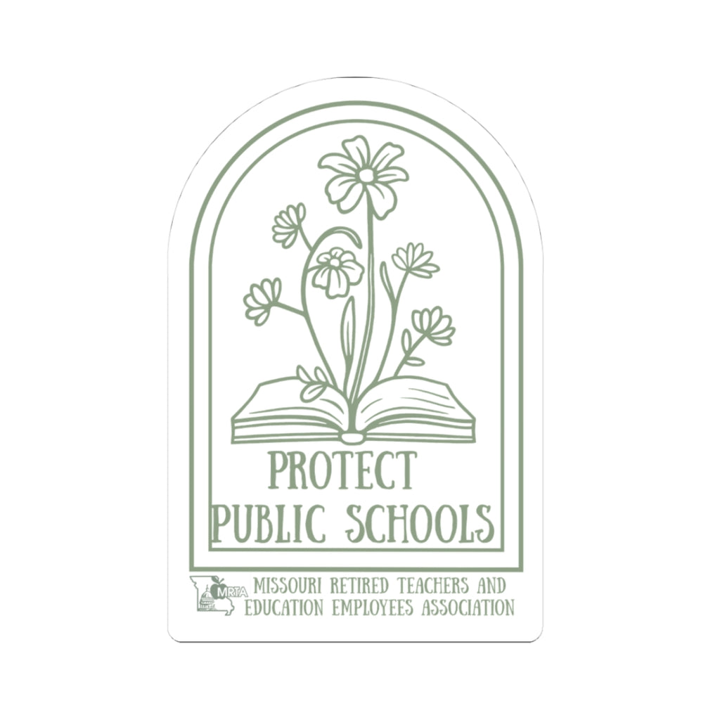Protect Public Schools Sticker — Floral Book Advocacy Kiss-Cut Sticker