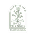 Protect Public Schools Sticker — Floral Book Advocacy Kiss-Cut Sticker