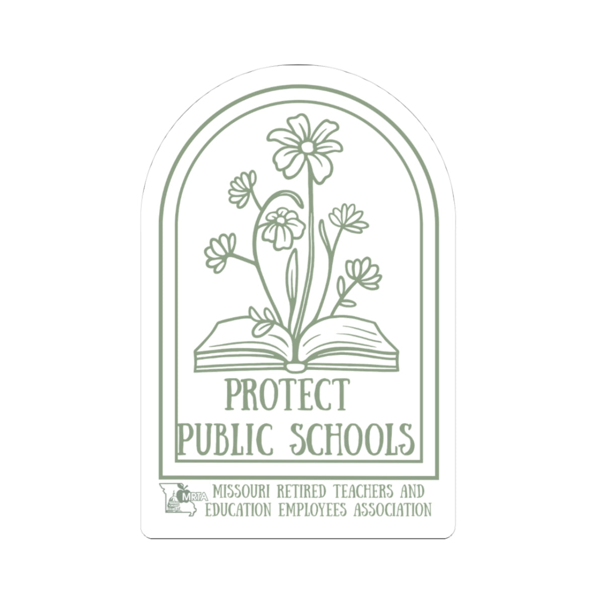 Protect Public Schools Sticker — Floral Book Advocacy Kiss-Cut Sticker