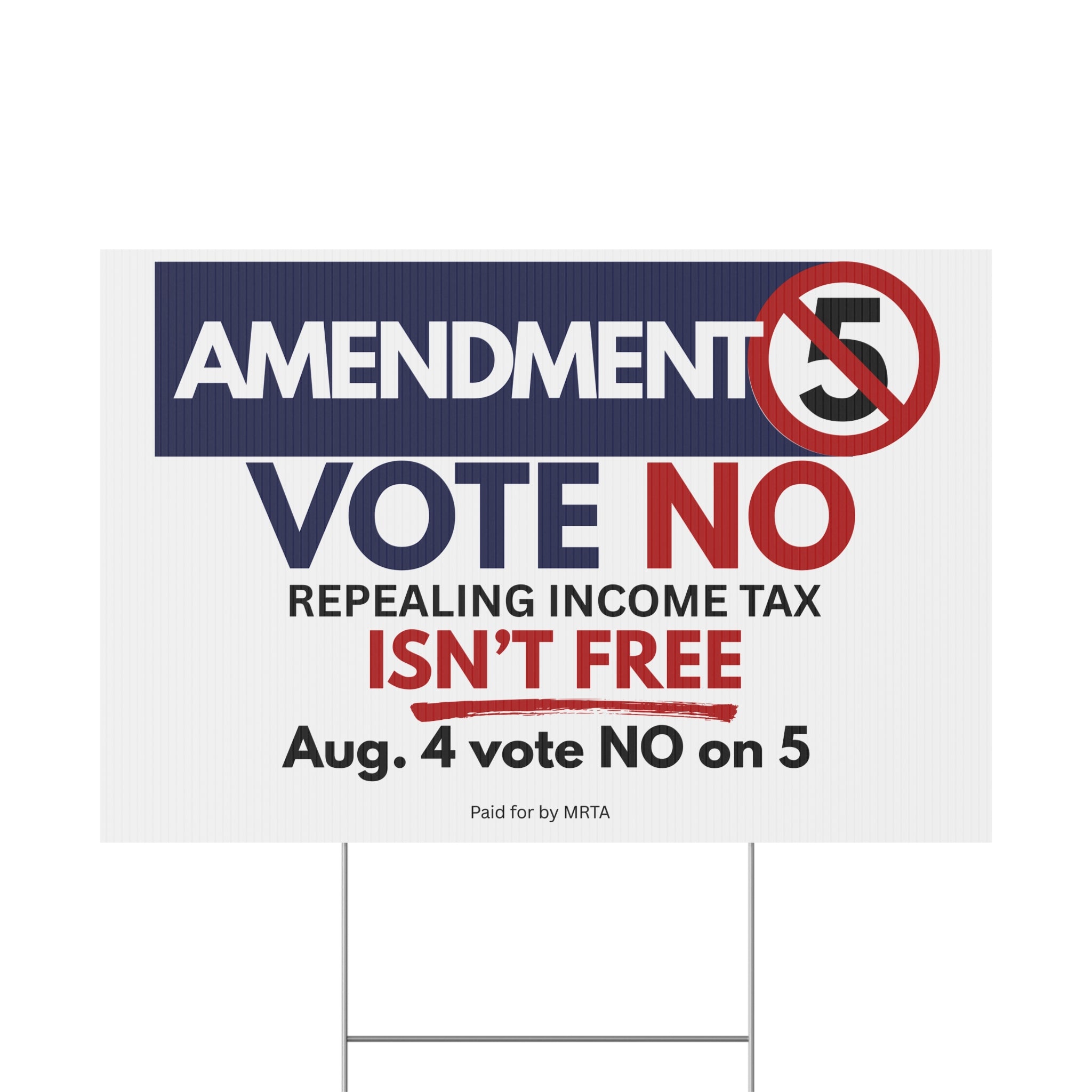 Vote NO on 5 Yard Sign